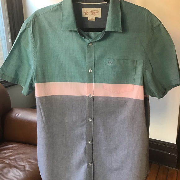 Men’s short sleeve button up size L - Picture 1 of 3